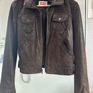 Levi's Women's Dark Brown Leather Jacket